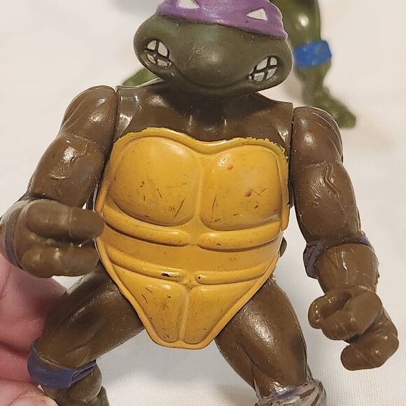 Vintage TMNT Action Figures Donatello and Leonardo Teenage Mutant Ninja Turtles - Picture 4 of 5